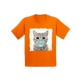 thumbnail image 1 of Awkward Styles Cat Blowing Blue Gum Shirt Cat Lovers Lovely Gifts for Kids Funny Animal Youth Shirt Cute Animal Lovers Clothes New Kids T Shirt Gifts for Kids Little Cat Clothing Childrens Outfit, 1 of 4
