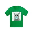 thumbnail image 1 of Awkward Styles Cat Blowing Blue Gum Shirt Cat Lovers Lovely Gifts for Kids Funny Animal Youth Shirt Cute Animal Lovers Clothes New Kids T Shirt Gifts for Kids Little Cat Clothing Childrens Outfit, 1 of 4