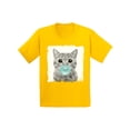 thumbnail image 1 of Awkward Styles Cat Blowing Blue Gum Shirt Cat Lovers Lovely Gifts for Kids Funny Animal Youth Shirt Cute Animal Lovers Clothes New Kids T Shirt Gifts for Kids Little Cat Clothing Childrens Outfit, 1 of 4