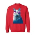thumbnail image 1 of Awkward Styles Cat Crewneck Sweater Galaxy Sweatshirts, 1 of 5