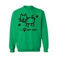 thumbnail image 1 of Awkward Styles Cat Crewneck Sweater I Love My Cat Sweatshirts, 1 of 5