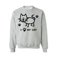 thumbnail image 1 of Awkward Styles Cat Crewneck Sweater I Love My Cat Sweatshirts, 1 of 5