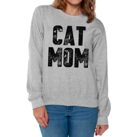 Awkward Styles Cat Mom Crewneck Sweater Pet Mother Sweatshirts