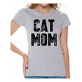 thumbnail image 1 of Awkward Styles Cat Mom T-Shirt Pet Mother T Shirts for Women, 1 of 4