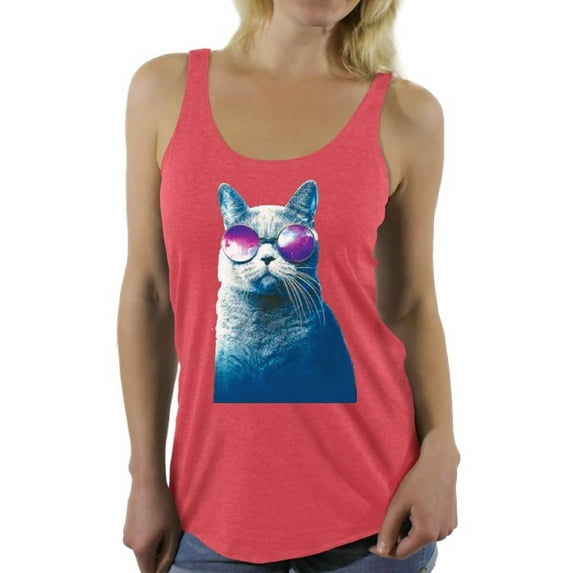 Awkward Styles Cat T-Shirt Galaxy Racerback Tank Tops