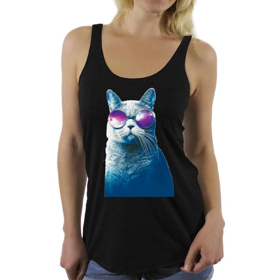 Awkward Styles Cat T-Shirt Galaxy Racerback Tank Tops