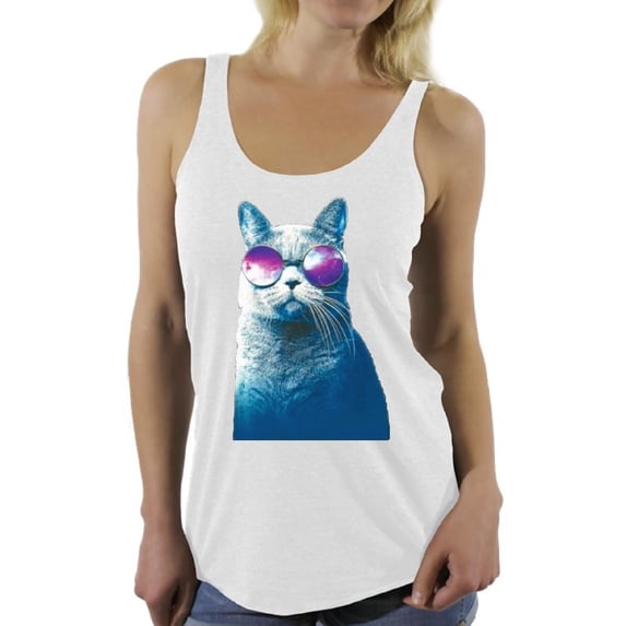 Awkward Styles Cat T-Shirt Galaxy Racerback Tank Tops