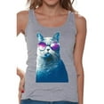 thumbnail image 1 of Awkward Styles Cat T-Shirt Galaxy Tank Tops for Women, 1 of 4