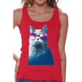 thumbnail image 1 of Awkward Styles Cat T-Shirt Galaxy Tank Tops for Women, 1 of 4