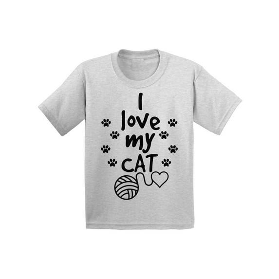 Awkward Styles Cat T-Shirt I Love My Cat Quote Kids T Shirts