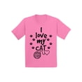 thumbnail image 1 of Awkward Styles Cat T-Shirt I Love My Cat Quote Kids T Shirts, 1 of 4