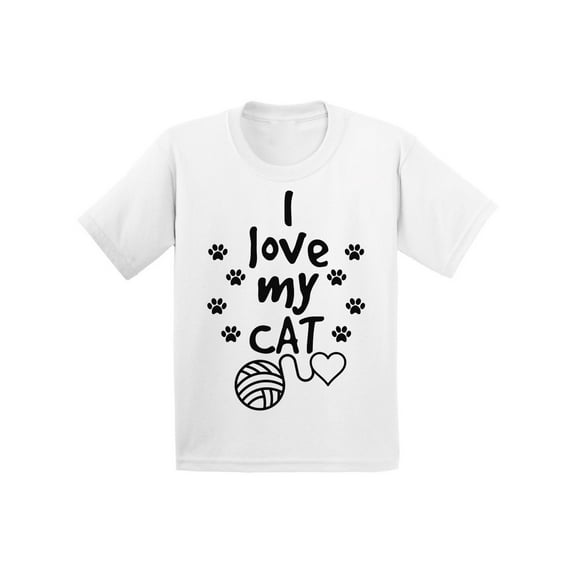Awkward Styles Cat T-Shirt I Love My Cat Quote Kids T Shirts