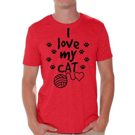 Awkward Styles Cat T-Shirt I Love My Cat Quote T Shirts for Men