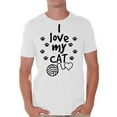 thumbnail image 1 of Awkward Styles Cat T-Shirt I Love My Cat Quote T Shirts for Men, 1 of 4