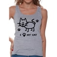 thumbnail image 1 of Awkward Styles Cat T-Shirt I Love My Cat Tank Tops for Women, 1 of 4