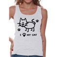 thumbnail image 1 of Awkward Styles Cat T-Shirt I Love My Cat Tank Tops for Women, 1 of 4