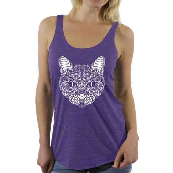 Awkward Styles Cat T-Shirt Pattern Racerback Tank Tops