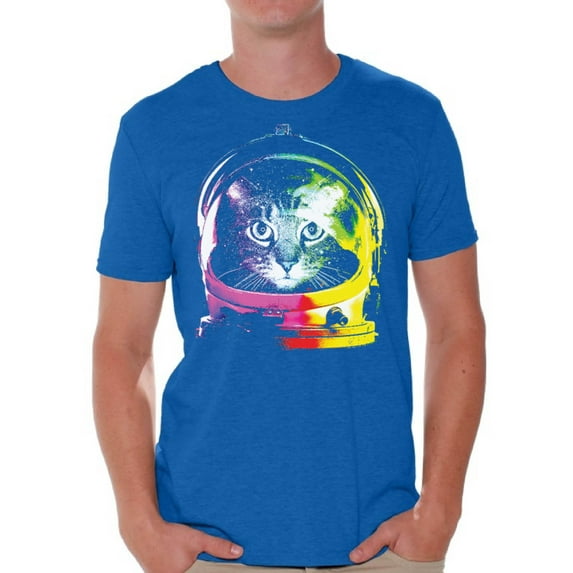 Awkward Styles Cat T-Shirt Space Pet T Shirts for Men