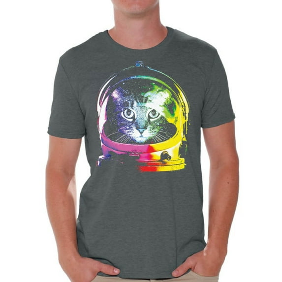 Awkward Styles Cat T-Shirt Space Pet T Shirts for Men