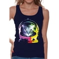 thumbnail image 1 of Awkward Styles Cat T-Shirt Space Pet Tank Tops for Women, 1 of 4
