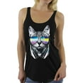 thumbnail image 1 of Awkward Styles Cat T-Shirt Sunglasses Racerback Tank Tops, 1 of 4
