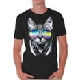 thumbnail image 1 of Awkward Styles Cat T-Shirt Sunglasses T Shirts for Men, 1 of 4