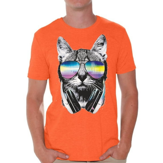 Awkward Styles Cat T-Shirt Sunglasses T Shirts for Men
