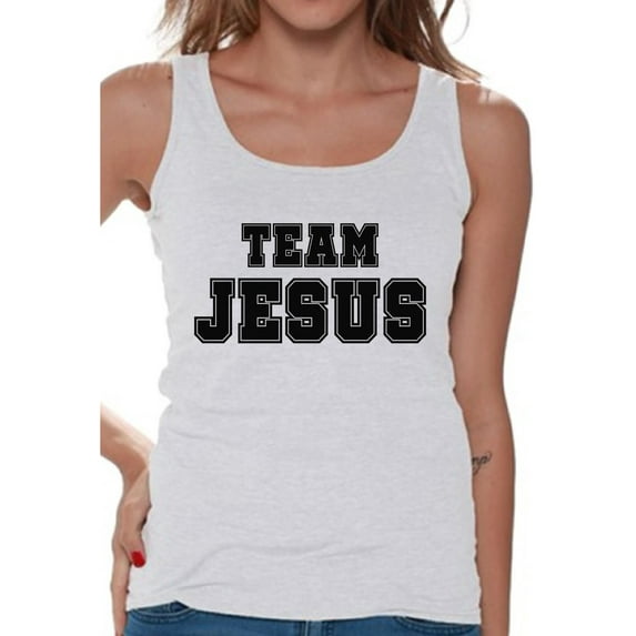 Awkward Styles Christ Tshirt for Ladies Team Jesus Tank Top for Her Christian Shirts Christian Black Clothes for Women Team Jesus Ladies Tank Christian Gifts Jesus Shirts Jesus Clothing Collection