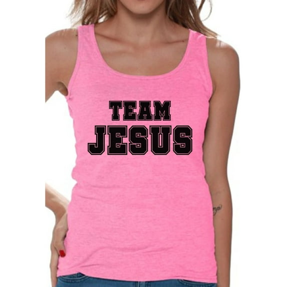 Awkward Styles Christ Tshirt for Ladies Team Jesus Tank Top for Her Christian Shirts Christian Black Clothes for Women Team Jesus Ladies Tank Christian Gifts Jesus Shirts Jesus Clothing Collection