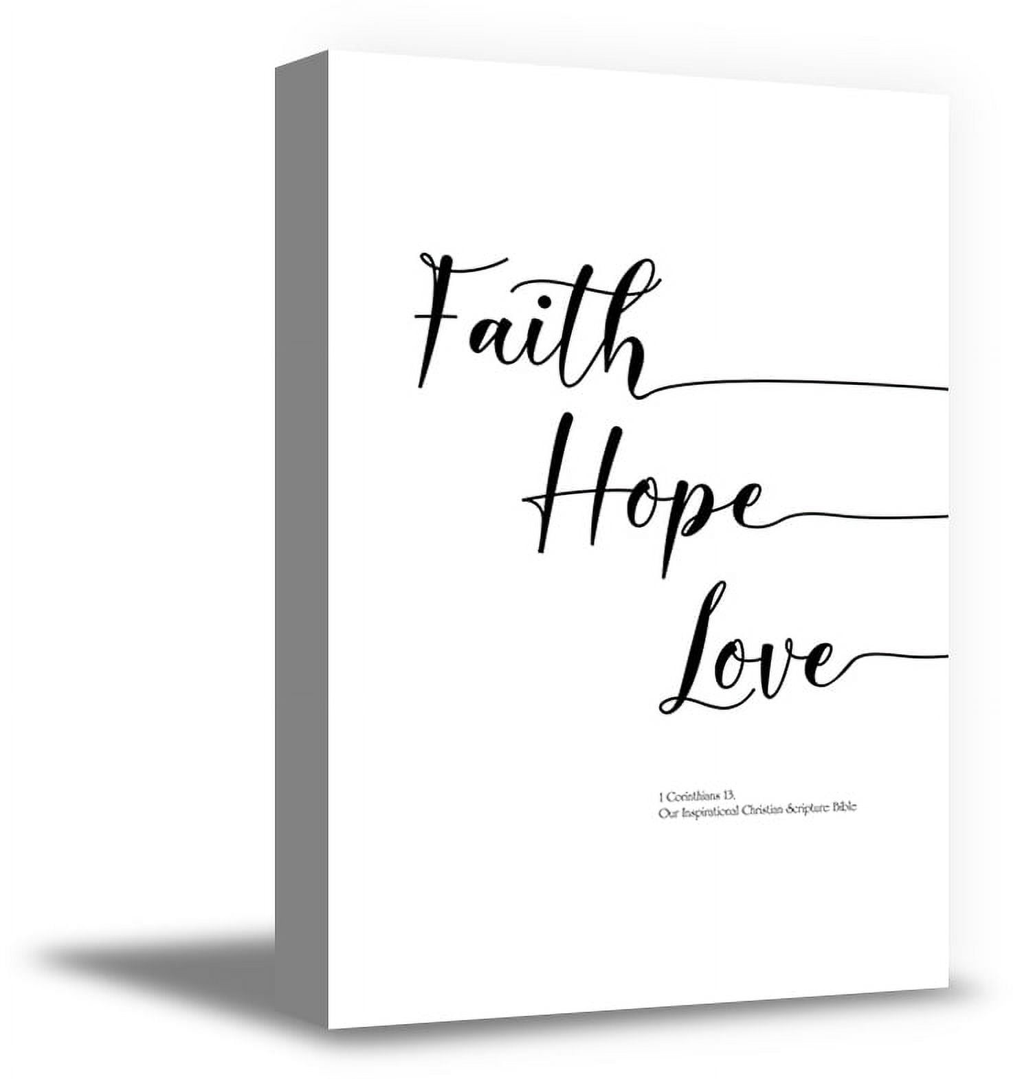 Awkward Styles Christian Canvas Wall Art Faith Hope Love Home Decor ...