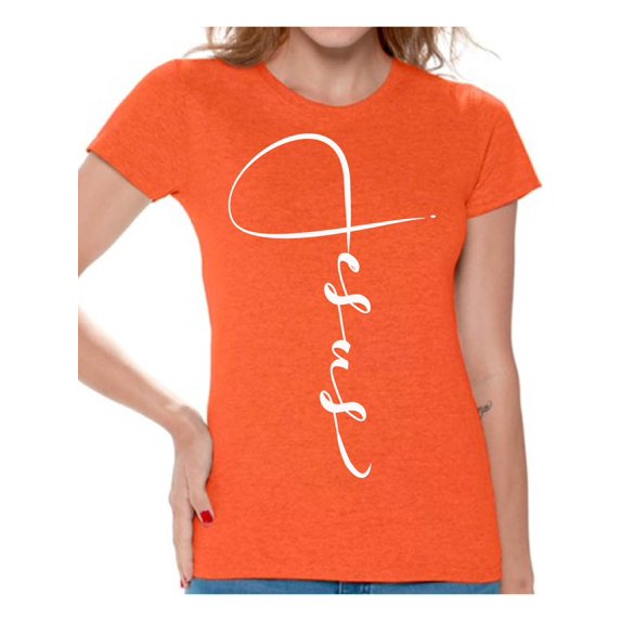 Awkward Styles Christian Clothes for Ladies Following Jesus Womens T-Shirt White Tshirt for Women Christian Gifts for Girlfriend Jesus Shirts Jesus Clothing Collection for Women Jesus T Shirt for Her