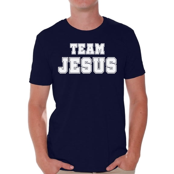 Awkward Styles Christian Clothes for Men Team Jesus T Shirt for Men Christian Mens White Shirts Team Jesus T-Shirt Christ Tshirt for Men Christian Gifts Jesus Shirts Jesus Clothing Collection for Men
