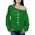 thumbnail image 1 of Awkward Styles Christian Gifts for Her Jesus Ladies Off Shoulder Sweater Jesus Clothing for Women Jesus Oversized Sweatshirt for Mom Christian Clothes White Off The Shoulder Sweatshirt for Women, 1 of 4