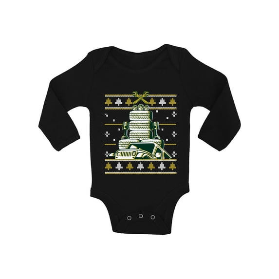 Awkward Styles Christmas Baby Outfit Bodysuit Auto Xmas Tree Baby Romper