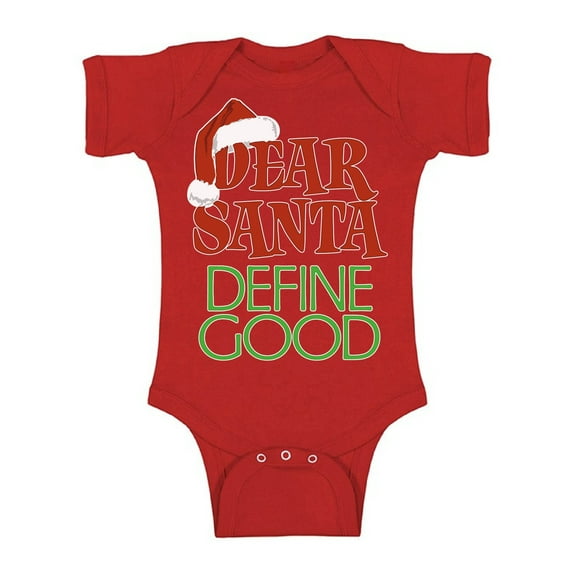 Awkward Styles Christmas Baby Outfit Bodysuit Dear Santa Define Good Xmas Romper