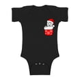 thumbnail image 1 of Awkward Styles Christmas Baby Outfit Bodysuit Little Xmas Cat Romper Pocket Print, 1 of 4