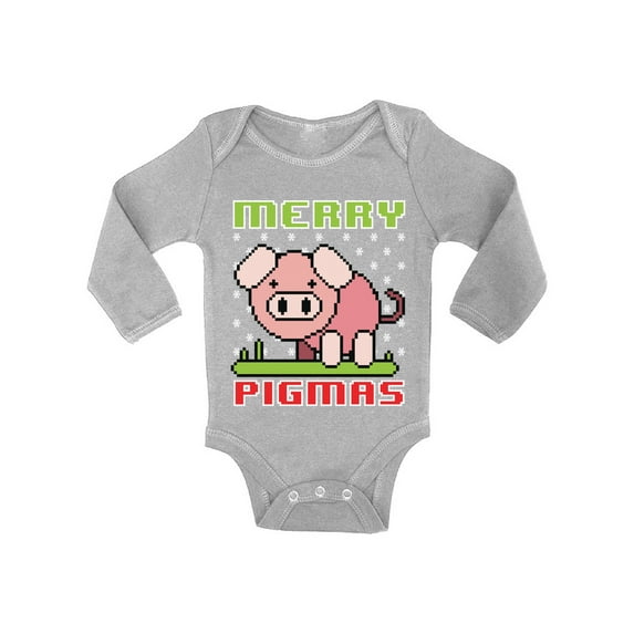 Awkward Styles Christmas Baby Outfit Bodysuit Merry Pigmas Xmas Baby Romper