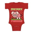 thumbnail image 1 of Awkward Styles Christmas Baby Outfit Bodysuit Merry Pigmas Xmas Romper, 1 of 4