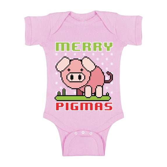 Awkward Styles Christmas Baby Outfit Bodysuit Merry Pigmas Xmas Romper