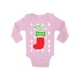 thumbnail image 1 of Awkward Styles Christmas Baby Outfit Bodysuit Nice Xmas Stocking Baby Romper, 1 of 4