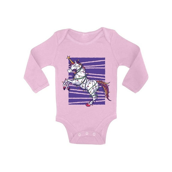 Awkward Styles Christmas Baby Outfit Bodysuit Purple Xmas Unicorn Baby Romper