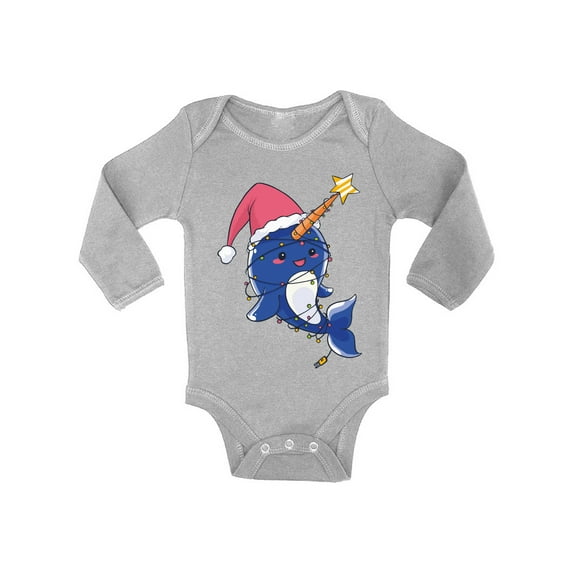 Awkward Styles Christmas Baby Outfit Bodysuit Xmas Narwhal Baby Romper