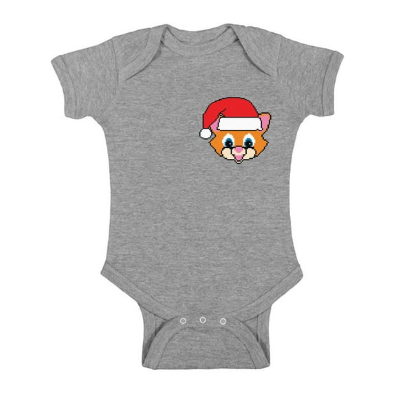Awkward Styles Christmas Baby Outfit Bodysuit Xmas Santa Cat Romper Pocket Print