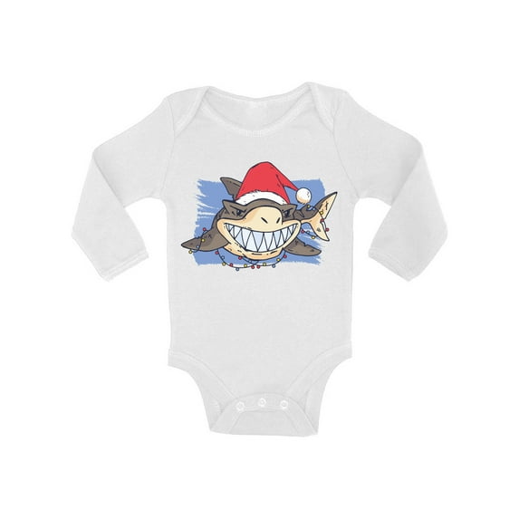 Awkward Styles Christmas Baby Outfit Bodysuit Xmas Shark Baby Romper