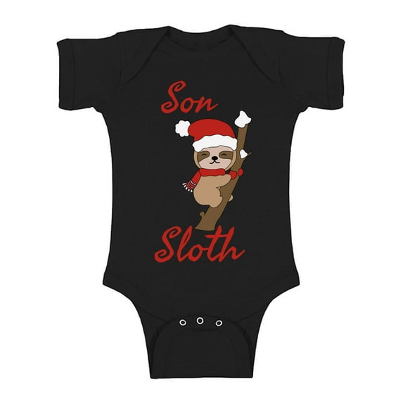 Awkward Styles Christmas Baby Outfit Bodysuit Xmas Son Sloth Romper