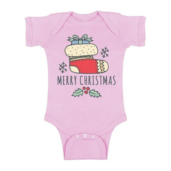 Awkward Styles Christmas Baby Outfit Bodysuit Xmas Stocking Romper