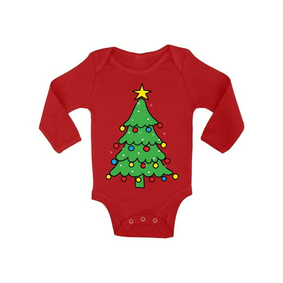 Awkward Styles Christmas Baby Outfit Bodysuit Xmas Tree Green Baby Romper