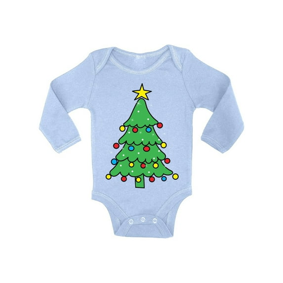 Awkward Styles Christmas Baby Outfit Bodysuit Xmas Tree Green Baby Romper