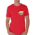 thumbnail image 1 of Awkward Styles Christmas Cat Santa Pocket Tshirt for Men Santa Cat Christmas T Shirt Christmas Pocket Shirts for Men Funny Xmas Gifts for Him Holiday T Shirt Santa Cat Shirt Gifts for Cat Lovers, 1 of 5