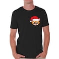 thumbnail image 1 of Awkward Styles Christmas Cat Santa Pocket Tshirt for Men Santa Cat Christmas T Shirt Christmas Pocket Shirts for Men Funny Xmas Gifts for Him Holiday T Shirt Santa Cat Shirt Gifts for Cat Lovers, 1 of 5
